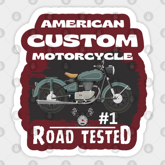 American custom motorcycle Sticker by TaansCreation 